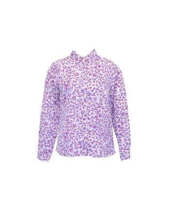 Pink shirt with purple dot...
