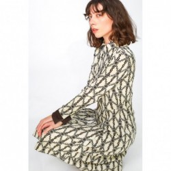 Printed collared dress