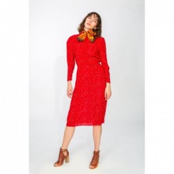 Printed red dress