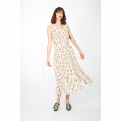 Beige sleeveless dress with...