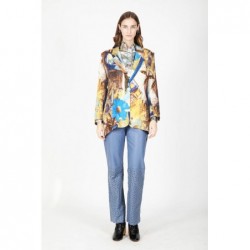 Cupro Printed Blazer
