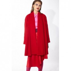 Red satin skirt