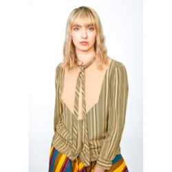 Striped shirt in earth tones