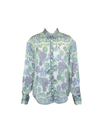 Shirt with turquoise and...