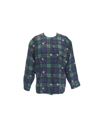 Blue and green caro shirt